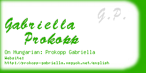 gabriella prokopp business card